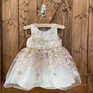 Rare Edition's Baby Girl Floral Embroidered Dress